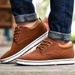 Booster Shoes Lift Men Elevator Sneakers Height Increase Insole 6CM Sport Black Blue Brown_desvips.com