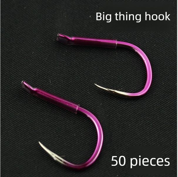 2X Reinforced Big Fish Bulk Purple Reservoir Large Silver Bighead Grass Carp Sturgeon Hooks_desvips.com
