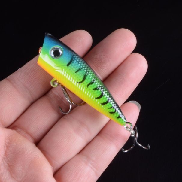 1 Pcs 5 Colors 6cm/6.5g Realistic Hard Surface Lure Wobbling Hard Lure Bass Practical Fishing Accessories Treble Hook_desvips.com