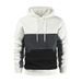 New Autumn And Winter Fashion Color Matching Sweatshirt Men's Stitching Plus Size Hoodie_desvips.com