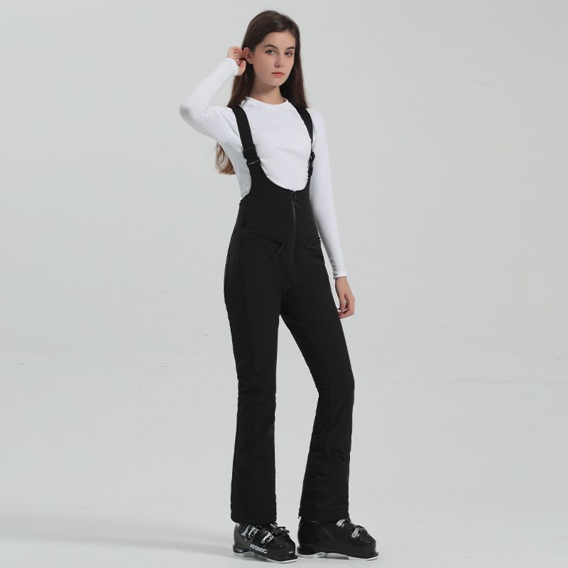 Women's Ski With Straps, One-Piece Waterproof Suit, Winter Outdoor Warm Snow Pants_desvips.com