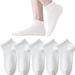 Women's No-Show Socks Breathable Cotton Seamless Ankle Socks For Casual & Sports (Black/White, One Size)_desvips.com