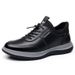 Douyin New Casual Leather Breathable Men's Bottom Soft Panel Driving Peas Shoes_desvips.com