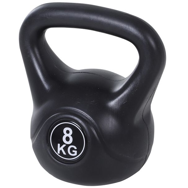 Kettlebell Kugelhantel 8 Kg Gewicht-Hantel Mit Sand Befüllt Für Anfänger Schwarz_desvips.com