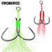 Tie Hair Iron Plate Lure Double Strong Horse Main Line Auxiliary Sea Boat Fishing Hook 2 Pairs/Pack_desvips.com