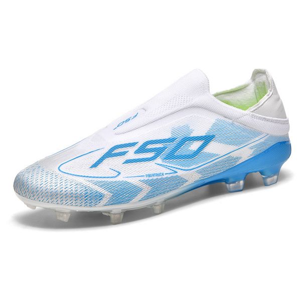Cross-Border New Seamless Fly Woven Boots Lawn Men's Professional Competition Training Football Shoes_desvips.com