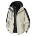 Autumn Winter Outdoor Jacket 3-in-1 Windproof Coldproof Couple Hiking Water-Resistant Coat_desvips.com