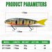 170mm 200mm 7Colors Fishing Swimming Jointed Floating/Sinking Giant Hard For Big Bait Bass Pike Lure_desvips.com