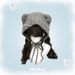 Dreamy Little Cat/Cat Autumn Winter Cute Versatile Face Slimming Warm Ear Protection Knitted Hat_desvips.com
