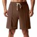 2025 Summer British Style Gentleman Golf Casual Sports Pure Color Shorts For Men_desvips.com