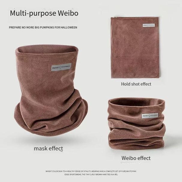 Winter Warm Suit Scarf Outdoor Cold Proof Plus Velvet Thickened Neck Collar Cycling Skiing Windproof Mask Hat_desvips.com