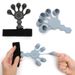 Silicone Finger Exerciser – Hand Grip Strengthener For Rehabilitation, Basketball & Office Fitness (Grey/Black, OPP Bag Packaging)_desvips.com
