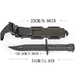 Rubber Knife Training With Sheath, Plastic, Flexible And Soft Fixed Blade Suitable For Props, Halloween Martial Arts_desvips.com