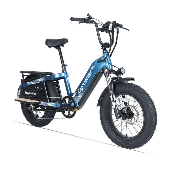 Cyrusher Glider Electric Cargo Bike With 52V 15.6AH Battery_desvips.com