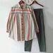 Women's Spring And Autumn Large Size Loose Fat MM Striped Collar Long-sleeved Fashion Sports Suit Two-piece Suit_desvips.com