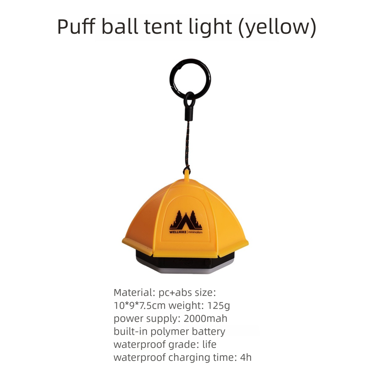 Dopamine Outdoor Puff Ball Camping Beach Atmosphere Tent Breathing Pat Handheld Light_desvips.com