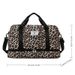 Leopard Print Carry On Travel Bag, Large Capacity Gym With Independent Shoe Compartment, Weekend Overnight Duffel Bag_desvips.com