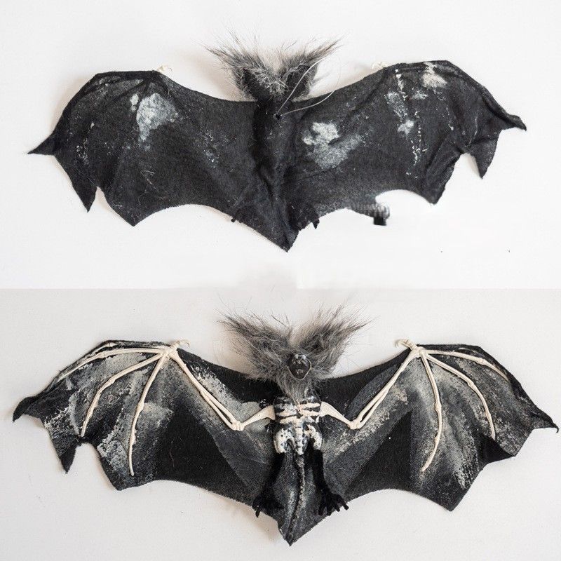 Halloween Simulation Bat Props Cross-border Haunted House Secret Room Outdoor Stuffed Animal Bat Decoration Pendant_desvips.com