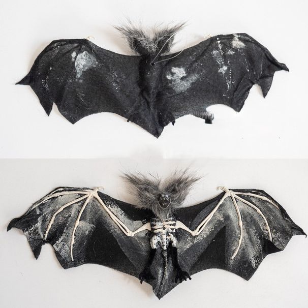 Halloween Simulation Bat Props Cross-border Haunted House Secret Room Outdoor Stuffed Animal Bat Decoration Pendant_desvips.com