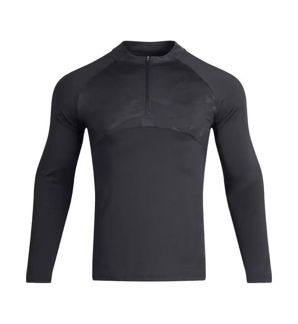 Men's Clothing Long-Sleeved T-Shirt Men's Sports Outdoor Tops Quick-Drying Breathable Running Fitness Training Suit Half-Zip Stand Collar_desvips.com