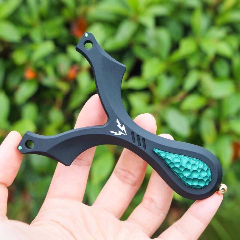 High-Strength ABS Slingshot, Black Slingshot, 12.2*8*2.5 Cm, Suitable For Outdoor Competitions, Fitness Shooting, Hunting, Fishing And Games_desvips.com