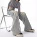 RenMou Light Blue Spring/summer New Denim Pants, Women's American Loose Design, Slimming And Floor Hugging Wide Leg Pants Exclusive Supply_desvips.com