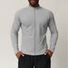 KOOSSOASIS Men's Stand-up Collar Sports Fitness Jacket, Solid Color Outdoor Casual Home Commuting Warm Sweatshirt 1052_desvips.com