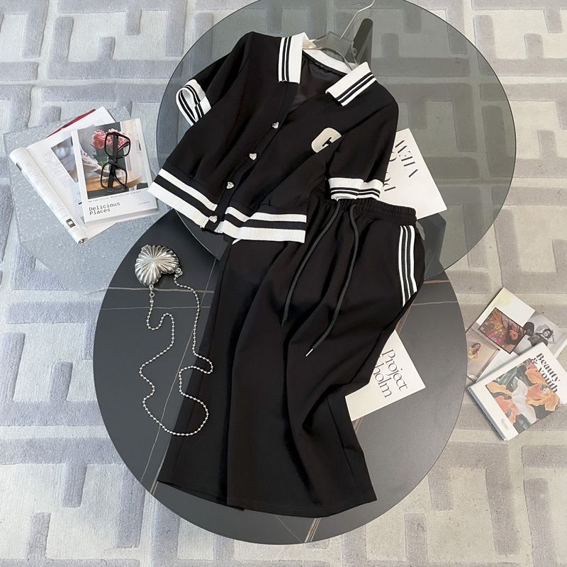 Women's Clothing celebrity casual short sports suit for women summer new style high fashion short sleeved temperament skirt two piece suit_desvips.com