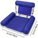 Inflatable Pool Lounge Chair With Backrest Floating Water Hammock For Adults Foldable Air Mattress For Swimming Sunbathing_desvips.com