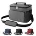 Oxford Insulated Cooler Bag 15L Leakproof Thermal Tote For Camping Picnic Handheld Shoulder Strap_desvips.com