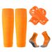 Football Shin Guards Mid Tube Football Socks Knitted Socks Three Piece Set Children's Sports Shin Guards Protective Gear_desvips.com