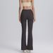 Double-line Yoga Bell-bottom Pants High Waist Hip Lifting Belly Trouser Nude Dance Fitness Outdoor Sports Women_desvips.com