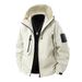 New Men's Waterproof Jacket, Slim Hooded Shoulder-mounted Outdoor Jacket Trendy_desvips.com