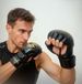 Fighting Gloves, 7cm Thickened Foam Inner Liner Leather Boxing Gloves With Wrist Support, Open Finger Gloves For Kickboxing Training_desvips.com