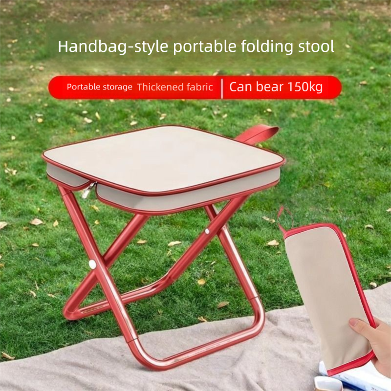 Small Portable Ultra-light Travel Handbag Fishing Camping Chair Handbag-style Folding Stool For Queuing_desvips.com