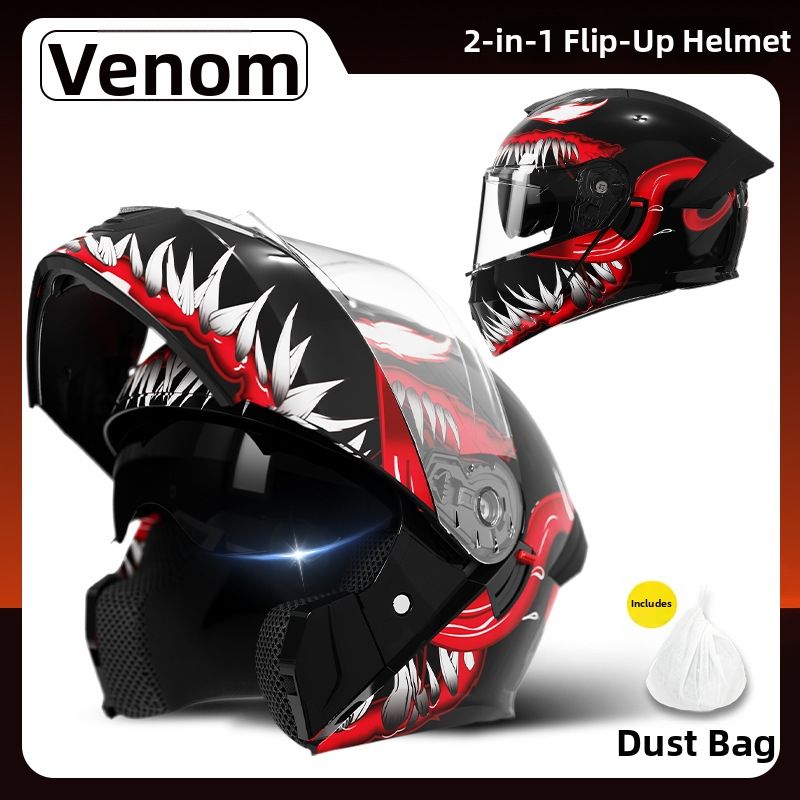 Motorcycle Helmet, Flip Up Helmet, Men's And Women's All Season Motorcycle Helmet, Warm Winter Safety Helmet_desvips.com