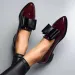 2025 New Women's Loafers Bow Decor Pointed Toe Flat Patent Leather Shallow Mouth Commuter Casual Shoes For Women_desvips.com