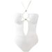 New Solid Color One-Piece For Women, Halter Tie Sexy Backless Cover-Up Bikini, Huludao Swimsuit_desvips.com