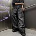 NOKOMETA Street Dark Punk Embroidered Rough Trim Patch Wide Leg Pants Street Loose Trousers Jeans_desvips.com