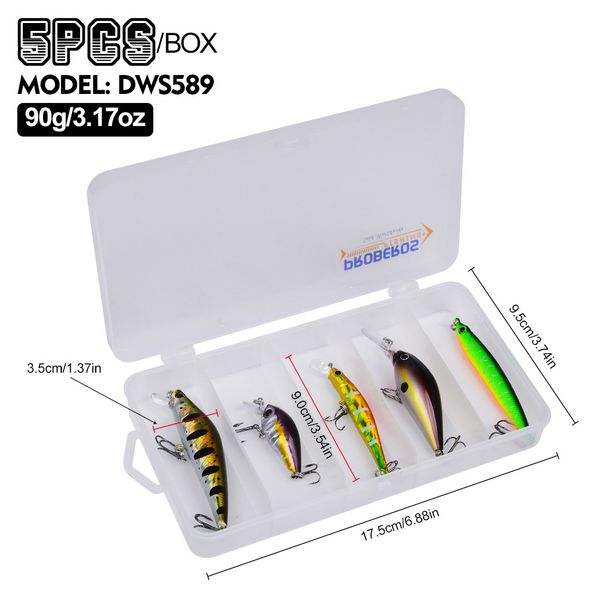 Minnow Pencil Rock Plastic Set Simulation Lure Bait Beginner Combo Fishing Gear_desvips.com