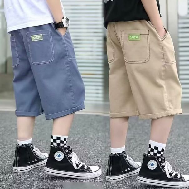 Boys' Shorts, Children's Mid-length Pants, 2023 New Style, Outdoor Wear, Summer Thin Cargo Shorts For Older Children_desvips.com