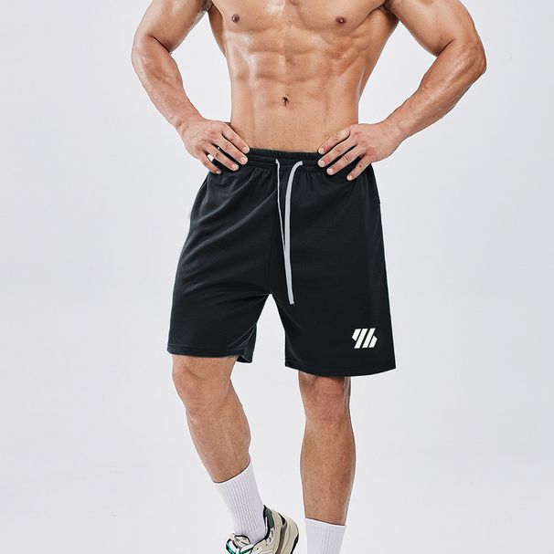 Summer Fitness Shorts Men Sports Five-Point Running Loose Elastic Quick-Dry 5-Point Football Basketball Training Pants_desvips.com