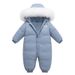 Kids Snowsuits New Baby Romper Down Suit Set For Boys And Girls, Thickened Winter Coat, Korean Style, Fashionable._desvips.com