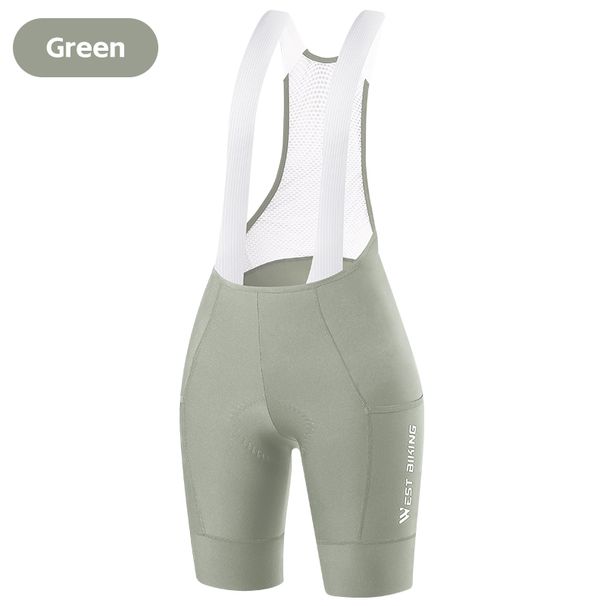 Summer Women's Cycling Bib Shorts Bike Gray Pants 6H Padded Tight Fit Belgian Sponge Cushion Breathable Bib Pants_desvips.com