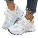 Women's Casual Sports Spring Autumn College Style Thick Bottom Breathable Soft Sole Running Shoes Comfortable Footwear_desvips.com