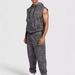 Men's Clothing Street Fashion Old Full Print Floral Sleeveless Hooded Trousers Suit_desvips.com
