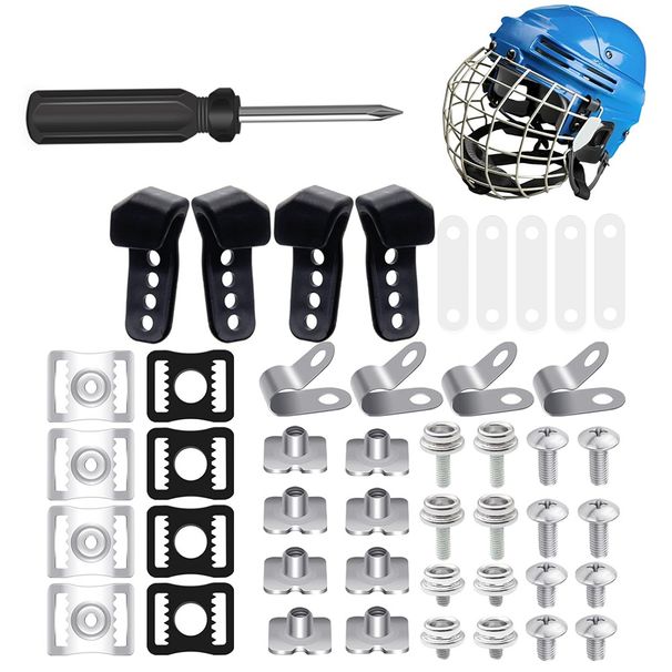 61 Piece Repair Kit For Rugby, Baseball, Hockey, And Softball Helmets, Including Replacement Screws And Parts._desvips.com