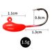 10-piece Set Of High-carbon Steel Fishing 1.5g/2.4cm Lure Lead Head Hooks, Single Hooks With Barbs_desvips.com