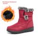 Women's Winter Snow Boots With Fleece Lining, Thick High-Top Warm Shoes, Slip-Resistant Sole, Casual Zip-Up Ankle Boots For Women_desvips.com