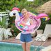 Unicorn Swim Ring With Glitter Hearts - Eco-Friendly Thickened PVC Anti-Tip Design & Underarm Float (Kids Pool Float Safe & Durable For Ages 3-8)_desvips.com